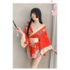 Japanese Kimono Dress for Women Cardigan Sexy Floral Print Yukata Asian Obi Sleepwear Traditional Geisha Robe Vintage Clothes - Random Unicorn