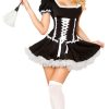 French Maid Women's Halloween Costume Sexy Cleaning Service Maiden Apron & Skirt - Random Unicorn